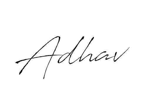 The best way (Antro_Vectra) to make a short signature is to pick only two or three words in your name. The name Adhav include a total of six letters. For converting this name. Adhav signature style 6 images and pictures png