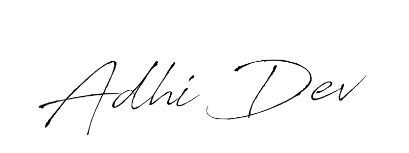 Make a beautiful signature design for name Adhi Dev. With this signature (Antro_Vectra) style, you can create a handwritten signature for free. Adhi Dev signature style 6 images and pictures png