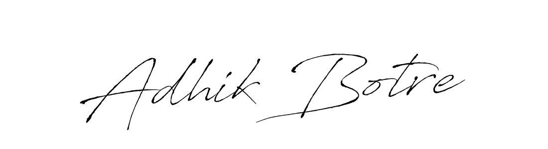 Adhik Botre stylish signature style. Best Handwritten Sign (Antro_Vectra) for my name. Handwritten Signature Collection Ideas for my name Adhik Botre. Adhik Botre signature style 6 images and pictures png