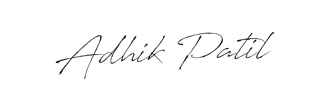 This is the best signature style for the Adhik Patil name. Also you like these signature font (Antro_Vectra). Mix name signature. Adhik Patil signature style 6 images and pictures png