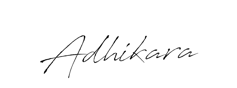 Design your own signature with our free online signature maker. With this signature software, you can create a handwritten (Antro_Vectra) signature for name Adhikara. Adhikara signature style 6 images and pictures png
