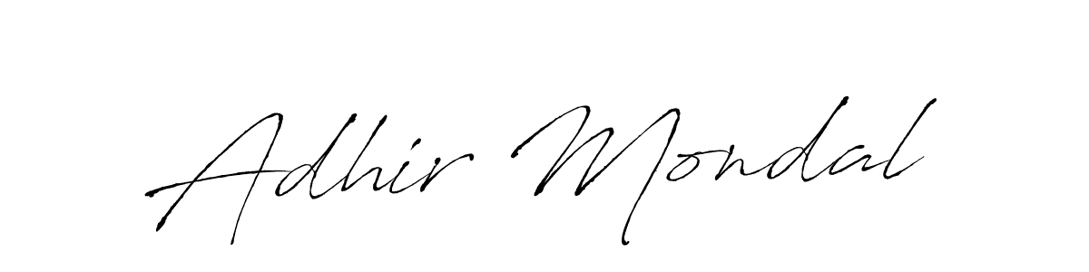 Antro_Vectra is a professional signature style that is perfect for those who want to add a touch of class to their signature. It is also a great choice for those who want to make their signature more unique. Get Adhir Mondal name to fancy signature for free. Adhir Mondal signature style 6 images and pictures png
