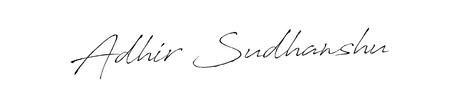 Use a signature maker to create a handwritten signature online. With this signature software, you can design (Antro_Vectra) your own signature for name Adhir Sudhanshu. Adhir Sudhanshu signature style 6 images and pictures png