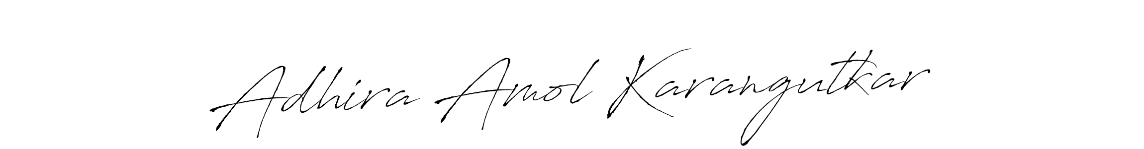 Design your own signature with our free online signature maker. With this signature software, you can create a handwritten (Antro_Vectra) signature for name Adhira Amol Karangutkar. Adhira Amol Karangutkar signature style 6 images and pictures png