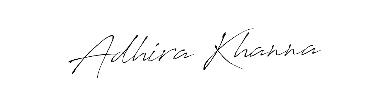 Create a beautiful signature design for name Adhira Khanna. With this signature (Antro_Vectra) fonts, you can make a handwritten signature for free. Adhira Khanna signature style 6 images and pictures png