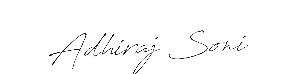 How to make Adhiraj Soni name signature. Use Antro_Vectra style for creating short signs online. This is the latest handwritten sign. Adhiraj Soni signature style 6 images and pictures png