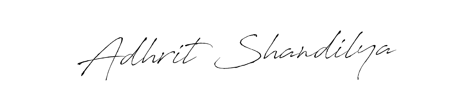 You can use this online signature creator to create a handwritten signature for the name Adhrit Shandilya. This is the best online autograph maker. Adhrit Shandilya signature style 6 images and pictures png