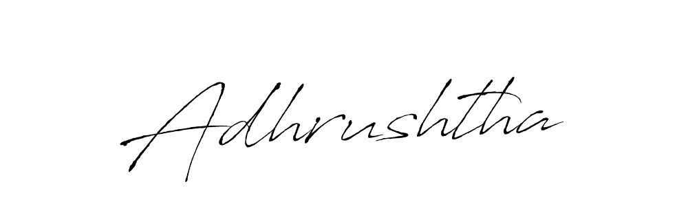 Make a beautiful signature design for name Adhrushtha. With this signature (Antro_Vectra) style, you can create a handwritten signature for free. Adhrushtha signature style 6 images and pictures png