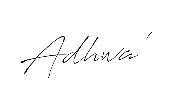 How to make Adhwa' name signature. Use Antro_Vectra style for creating short signs online. This is the latest handwritten sign. Adhwa' signature style 6 images and pictures png