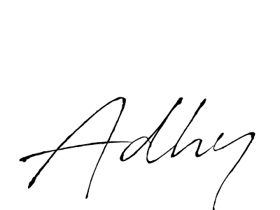 Design your own signature with our free online signature maker. With this signature software, you can create a handwritten (Antro_Vectra) signature for name Adhy. Adhy signature style 6 images and pictures png