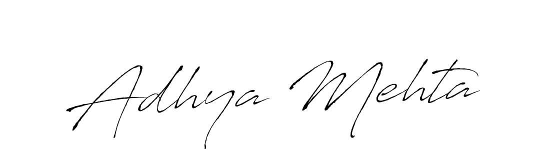 Also You can easily find your signature by using the search form. We will create Adhya Mehta name handwritten signature images for you free of cost using Antro_Vectra sign style. Adhya Mehta signature style 6 images and pictures png