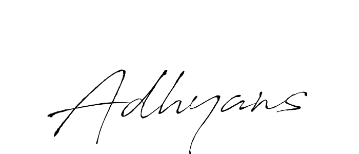 Design your own signature with our free online signature maker. With this signature software, you can create a handwritten (Antro_Vectra) signature for name Adhyans. Adhyans signature style 6 images and pictures png