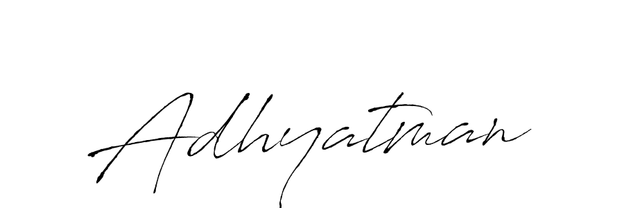 Use a signature maker to create a handwritten signature online. With this signature software, you can design (Antro_Vectra) your own signature for name Adhyatman. Adhyatman signature style 6 images and pictures png