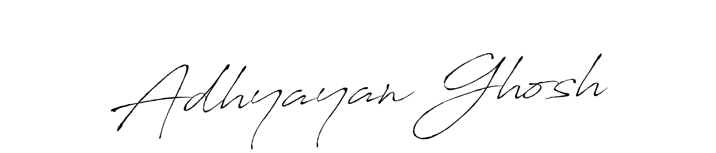 Design your own signature with our free online signature maker. With this signature software, you can create a handwritten (Antro_Vectra) signature for name Adhyayan Ghosh. Adhyayan Ghosh signature style 6 images and pictures png