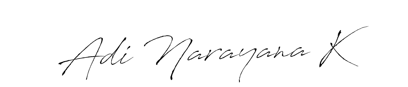 Antro_Vectra is a professional signature style that is perfect for those who want to add a touch of class to their signature. It is also a great choice for those who want to make their signature more unique. Get Adi Narayana K name to fancy signature for free. Adi Narayana K signature style 6 images and pictures png