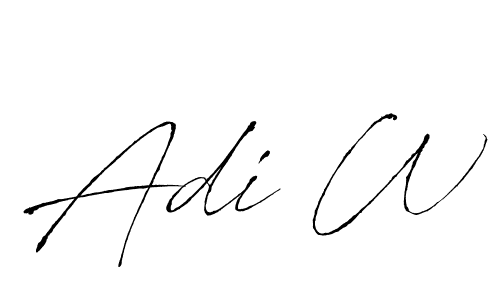 How to Draw Adi W signature style? Antro_Vectra is a latest design signature styles for name Adi W. Adi W signature style 6 images and pictures png