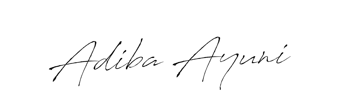The best way (Antro_Vectra) to make a short signature is to pick only two or three words in your name. The name Adiba Ayuni include a total of six letters. For converting this name. Adiba Ayuni signature style 6 images and pictures png