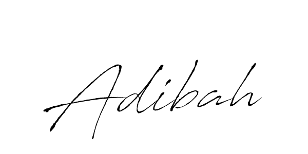 Design your own signature with our free online signature maker. With this signature software, you can create a handwritten (Antro_Vectra) signature for name Adibah. Adibah signature style 6 images and pictures png