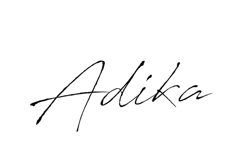 Design your own signature with our free online signature maker. With this signature software, you can create a handwritten (Antro_Vectra) signature for name Adika. Adika signature style 6 images and pictures png