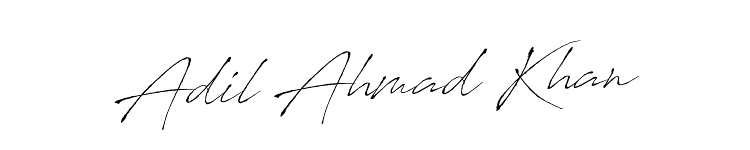 Design your own signature with our free online signature maker. With this signature software, you can create a handwritten (Antro_Vectra) signature for name Adil Ahmad Khan. Adil Ahmad Khan signature style 6 images and pictures png