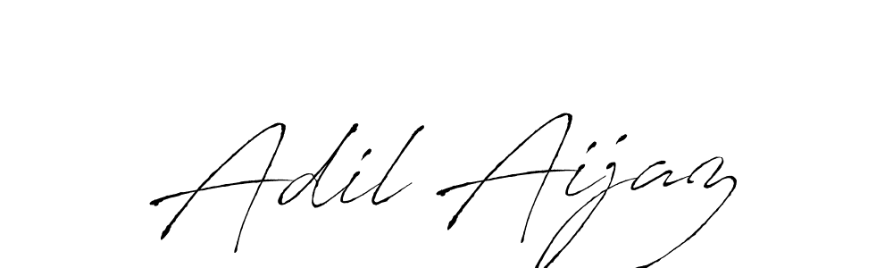 How to make Adil Aijaz name signature. Use Antro_Vectra style for creating short signs online. This is the latest handwritten sign. Adil Aijaz signature style 6 images and pictures png