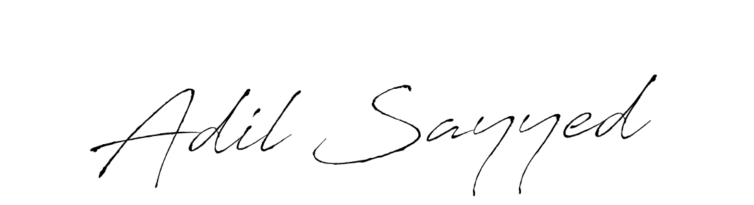Make a beautiful signature design for name Adil Sayyed. With this signature (Antro_Vectra) style, you can create a handwritten signature for free. Adil Sayyed signature style 6 images and pictures png