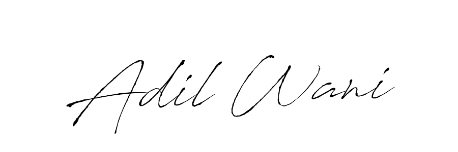 Use a signature maker to create a handwritten signature online. With this signature software, you can design (Antro_Vectra) your own signature for name Adil Wani. Adil Wani signature style 6 images and pictures png