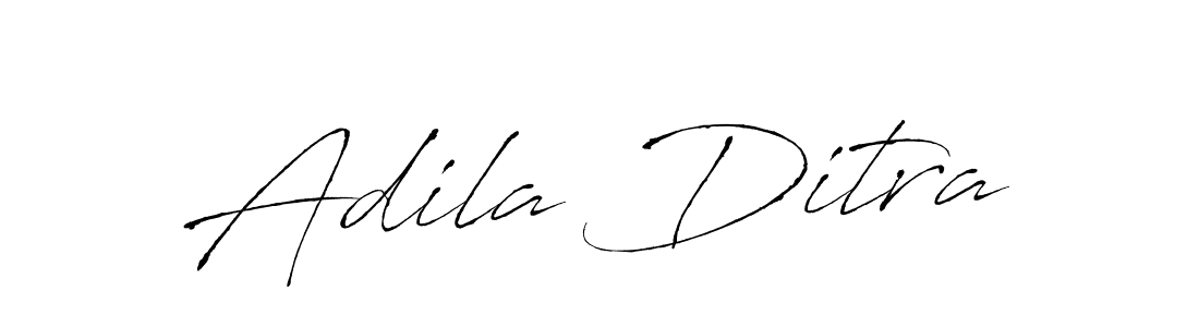 How to make Adila Ditra name signature. Use Antro_Vectra style for creating short signs online. This is the latest handwritten sign. Adila Ditra signature style 6 images and pictures png