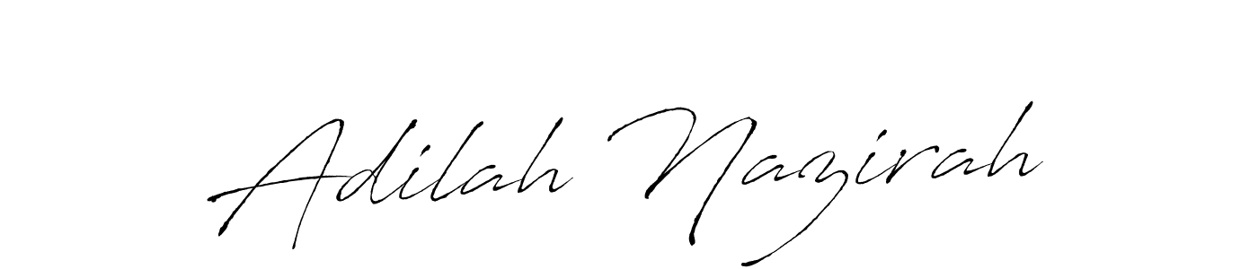 Also You can easily find your signature by using the search form. We will create Adilah Nazirah name handwritten signature images for you free of cost using Antro_Vectra sign style. Adilah Nazirah signature style 6 images and pictures png