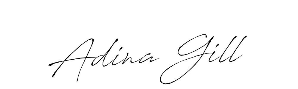 Also we have Adina Gill name is the best signature style. Create professional handwritten signature collection using Antro_Vectra autograph style. Adina Gill signature style 6 images and pictures png