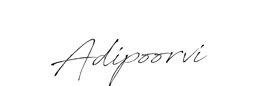 The best way (Antro_Vectra) to make a short signature is to pick only two or three words in your name. The name Adipoorvi include a total of six letters. For converting this name. Adipoorvi signature style 6 images and pictures png