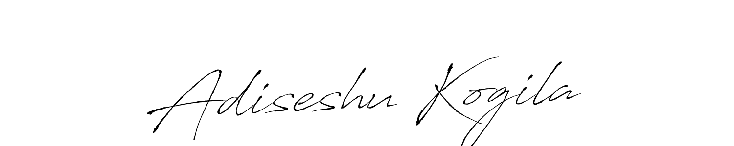 How to make Adiseshu Kogila signature? Antro_Vectra is a professional autograph style. Create handwritten signature for Adiseshu Kogila name. Adiseshu Kogila signature style 6 images and pictures png