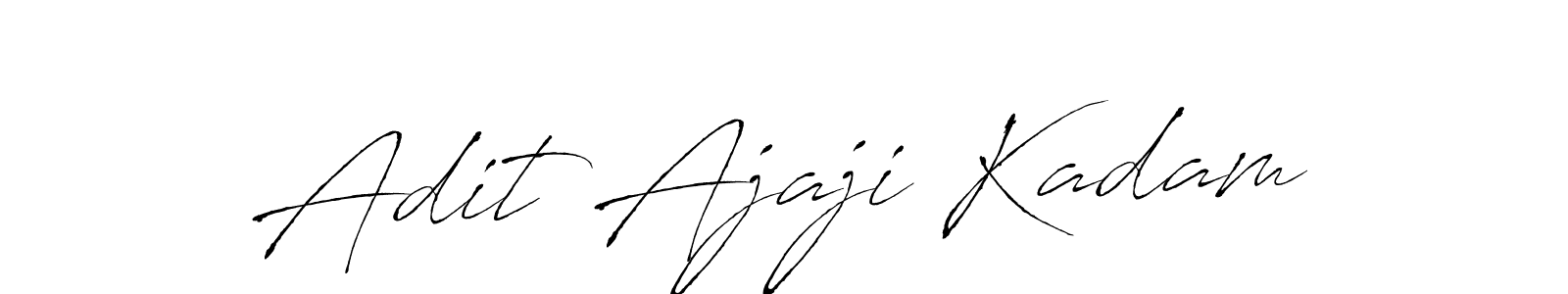 The best way (Antro_Vectra) to make a short signature is to pick only two or three words in your name. The name Adit Ajaji Kadam include a total of six letters. For converting this name. Adit Ajaji Kadam signature style 6 images and pictures png