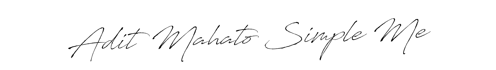 How to make Adit Mahato Simple Me name signature. Use Antro_Vectra style for creating short signs online. This is the latest handwritten sign. Adit Mahato Simple Me signature style 6 images and pictures png