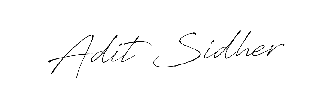 You should practise on your own different ways (Antro_Vectra) to write your name (Adit Sidher) in signature. don't let someone else do it for you. Adit Sidher signature style 6 images and pictures png