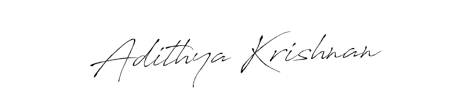 Create a beautiful signature design for name Adithya Krishnan. With this signature (Antro_Vectra) fonts, you can make a handwritten signature for free. Adithya Krishnan signature style 6 images and pictures png