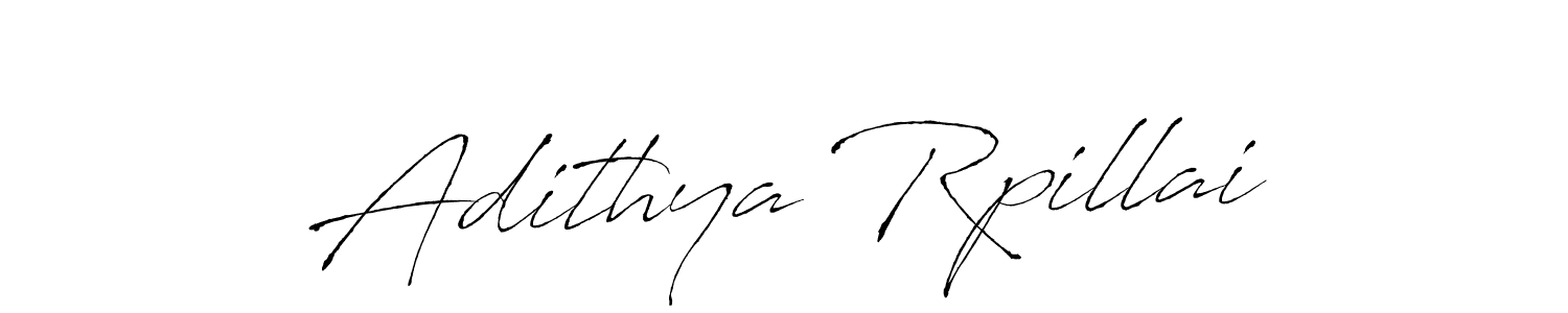 How to make Adithya Rpillai name signature. Use Antro_Vectra style for creating short signs online. This is the latest handwritten sign. Adithya Rpillai signature style 6 images and pictures png