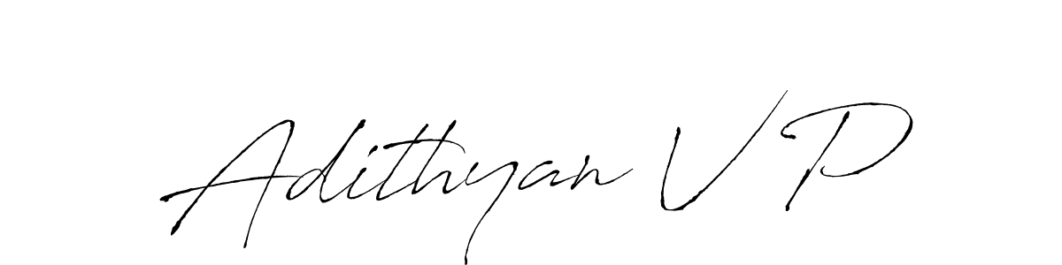 Design your own signature with our free online signature maker. With this signature software, you can create a handwritten (Antro_Vectra) signature for name Adithyan V P. Adithyan V P signature style 6 images and pictures png
