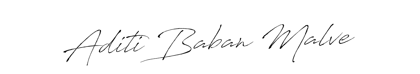 How to make Aditi Baban Malve name signature. Use Antro_Vectra style for creating short signs online. This is the latest handwritten sign. Aditi Baban Malve signature style 6 images and pictures png