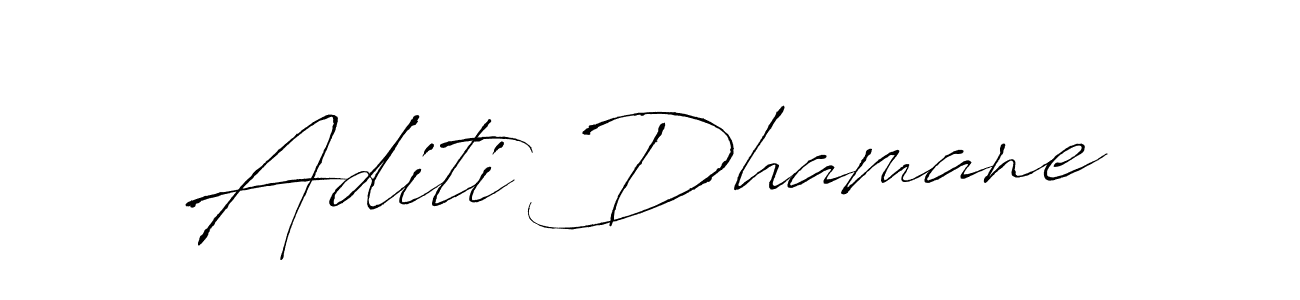 Create a beautiful signature design for name Aditi Dhamane. With this signature (Antro_Vectra) fonts, you can make a handwritten signature for free. Aditi Dhamane signature style 6 images and pictures png