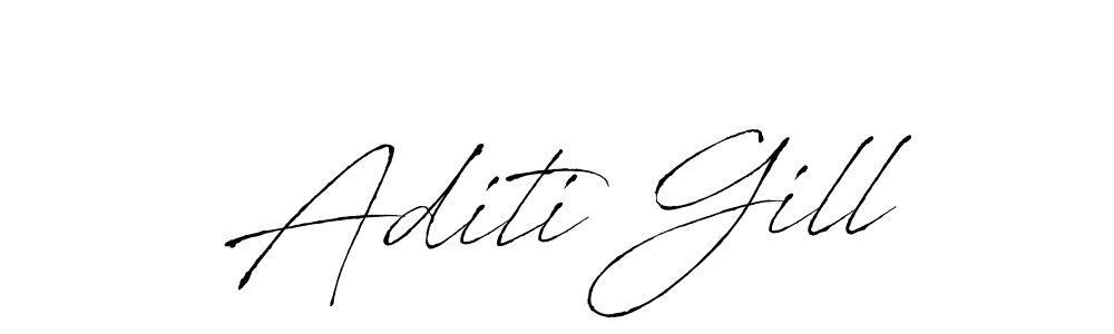 Make a beautiful signature design for name Aditi Gill. With this signature (Antro_Vectra) style, you can create a handwritten signature for free. Aditi Gill signature style 6 images and pictures png