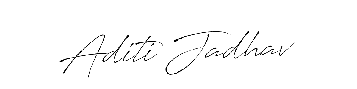 How to make Aditi Jadhav name signature. Use Antro_Vectra style for creating short signs online. This is the latest handwritten sign. Aditi Jadhav signature style 6 images and pictures png