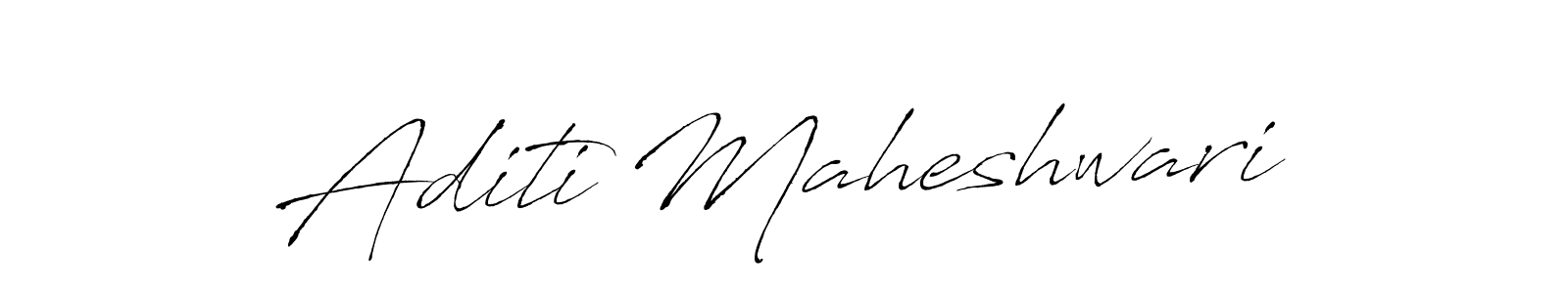 How to make Aditi Maheshwari name signature. Use Antro_Vectra style for creating short signs online. This is the latest handwritten sign. Aditi Maheshwari signature style 6 images and pictures png