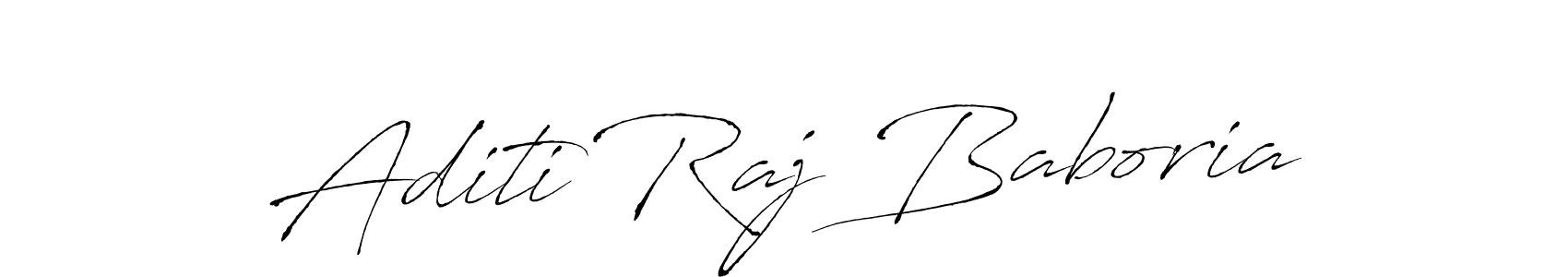 How to make Aditi Raj Baboria name signature. Use Antro_Vectra style for creating short signs online. This is the latest handwritten sign. Aditi Raj Baboria signature style 6 images and pictures png