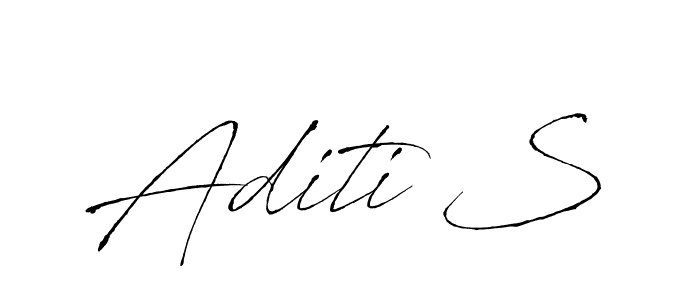 Use a signature maker to create a handwritten signature online. With this signature software, you can design (Antro_Vectra) your own signature for name Aditi S. Aditi S signature style 6 images and pictures png