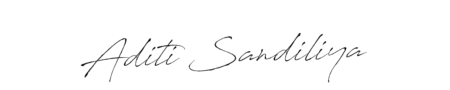 Create a beautiful signature design for name Aditi Sandiliya. With this signature (Antro_Vectra) fonts, you can make a handwritten signature for free. Aditi Sandiliya signature style 6 images and pictures png