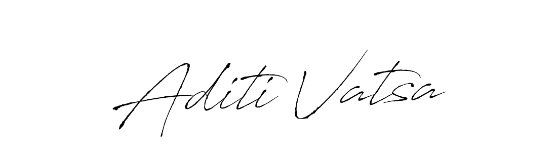 Make a beautiful signature design for name Aditi Vatsa. With this signature (Antro_Vectra) style, you can create a handwritten signature for free. Aditi Vatsa signature style 6 images and pictures png