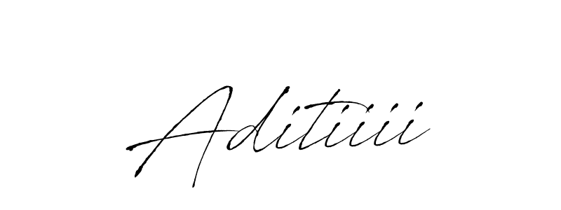 Make a beautiful signature design for name Aditiiii. With this signature (Antro_Vectra) style, you can create a handwritten signature for free. Aditiiii signature style 6 images and pictures png