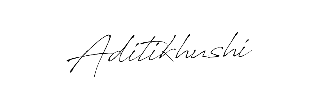 Antro_Vectra is a professional signature style that is perfect for those who want to add a touch of class to their signature. It is also a great choice for those who want to make their signature more unique. Get Aditikhushi name to fancy signature for free. Aditikhushi signature style 6 images and pictures png