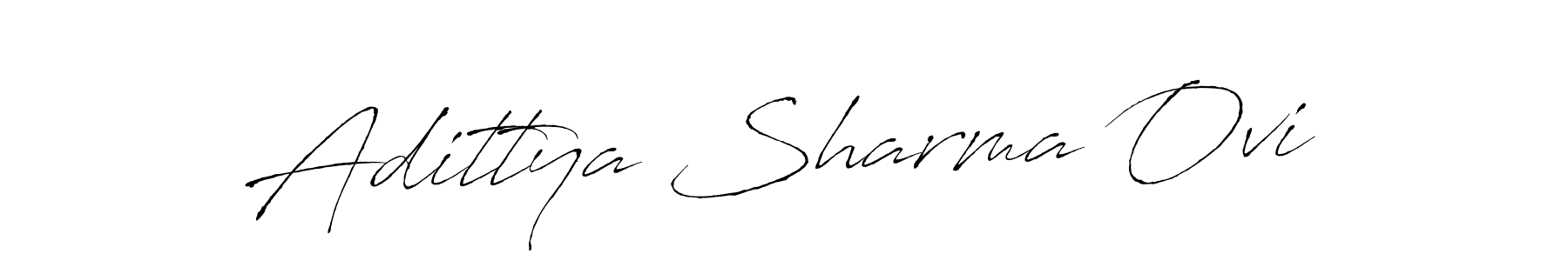 How to make Adittya Sharma Ovi name signature. Use Antro_Vectra style for creating short signs online. This is the latest handwritten sign. Adittya Sharma Ovi signature style 6 images and pictures png